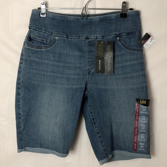 Lee Slim Fit Bermuda Mid Rise NWT 10 - Picture 1 of 8